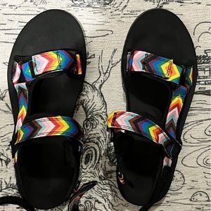 Pride Flag Strap Sandals GUC